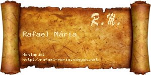 Rafael Mária névjegykártya